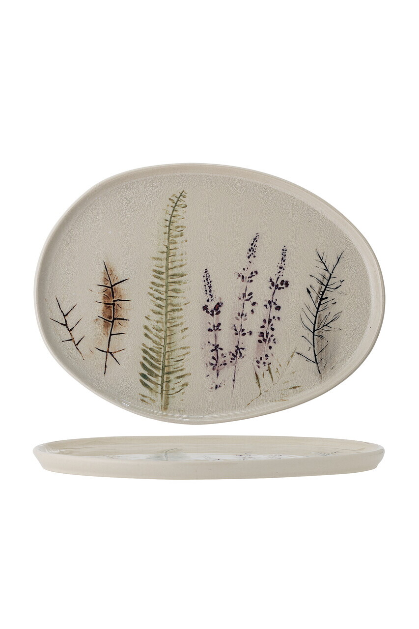 Platou pentru servire, Bloomingville, Bea, 34.5x26x2 cm, ceramica, natural - imagine 6